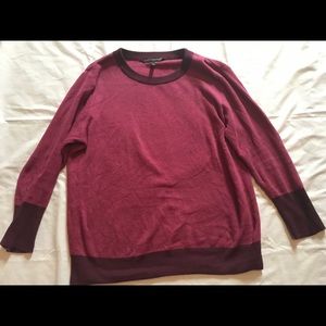 Women's Thistle Heather Contrast Crew Sweater XL